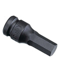 Three Eighths Inch Drive 12mm Hex Impact Bit Socket Beefy Heavy Duty Chrome Molybdenum Steel Construction With Stamped Size Markings