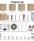 Product parts list for 24 Inch Clear Acrylic 3D Printer Enclosure With Ventilation, Led Light, Thermometer And Hygrometer.