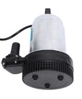 Badass Cordless Submersible Sump Pump With Supercharger 24000mAh Battery, sleek design, top view with drainage outlet.