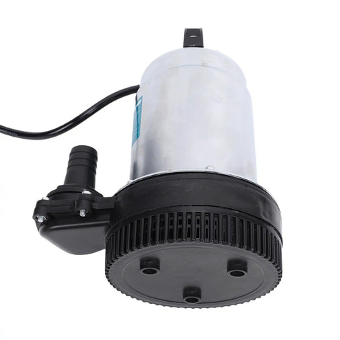 Badass Cordless Submersible Sump Pump With Supercharger 24000mAh Battery, sleek design, top view with drainage outlet.