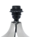 Top view of Small Glass Raindrop Bedside Table Lamp With Clear Glass Base And White Fabric Shade Easy Rotary Switch Open Bottom Base Uses 40W Bulb Cozy Nightstand Vibe Lighting For Bedroom Or Living Room