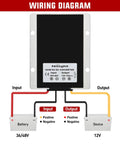 48V 36V To 12V Voltage Converter 360W 30A Regulator Step Down To 12V DC wiring diagram for golf carts and scooters