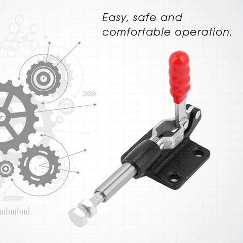 Push Pull Toggle Clamp For Welding And Woodworking Jigs And Fixtures Quick Pull Latch Stroke Clamp Durable Hand Tool with red handle