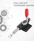 Heavy Duty Galvanized Iron Toggle Clamp For Welding And Sheet Metal Jobs, black base with red handle for workpiece holding