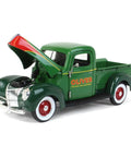 1940 Ford Oliver Pickup Die Cast Model 1/24 Scale Display Truck With Opening Cab Doors And Tailgate, Green Finish, Realistic Oliver Decals, Die Cast And Plastic Build, Cool Showpiece Collectible SCT915