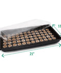 All In One Seed Starting Kit With 72 Cell Germination Trays 144 Peat Pellets 2 Pack Plant Markers And SUPERthrive Sample shown with lid