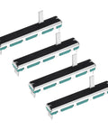 Four Pack Straight Dual Linear Slide Potentiometers 8 Pin A10K 75mm Long 60mm Travel 4x15mm Handle Faders For DJ Mixers And Audio Dimming Tuning Pro Grade