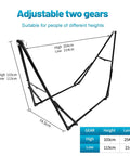 Portable Hammock With Stand For Outdoor And Indoor Use Foldable And Fabric Tension Adjustable No Tools Needed Setup Is A Snap