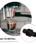 Close-up of espresso machine with Burnproof Steam Wand Insulation For Espresso Makers Pro Grade Easy Install Heatproof Pipe Cover
