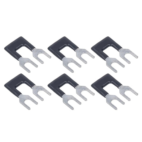 Fork Type Terminal Strip Jumper Block Barrier Electrical Crimp Easy Install Insulated Spade Wire Connector 15A 400V front view