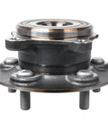 Front view of Front Wheel Bearing Hub Assembly Fits 2019-2024 Toyota Corolla, 2016-2022 Prius with 5-lug bolt-on fit.