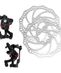 Heavy Duty Mechanical Disc Brake Set For Mountain Bike Front And Rear, showing aluminum calipers and dual 160mm rotors.