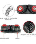 2 Pack Kayak Cam Cleats Aluminum Boat Cleats For Secure Line Grabbing On Kayaks CanOes And Dinghies With Scratch Resistant Base Rock Solid Clamp Gear And Easy Entry Fast Locking Action For Quick Mooring showing spring and plastic base details