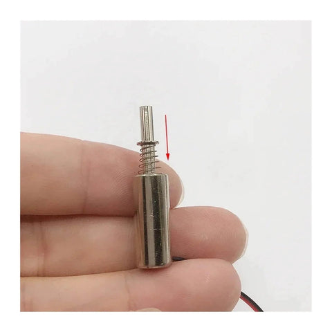 Hand holding beefy do it yourself ready DC cylindrical linear actuator solenoid magnet electromagnet motor driver 3V to 24V 8mm bore