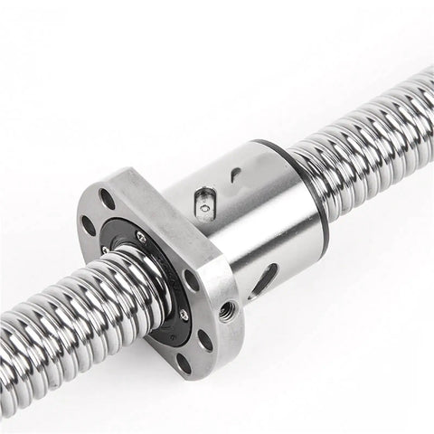 Close-up of C5 SFU1605 Ball Screw with Single Ball Nut End Machined, showcasing the beefy build for CNC and 3D printers.