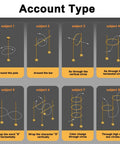 Eight illustrations showing various drone flying techniques for the Dope High Speed Drone Racing Obstacle Course Kit.