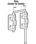 Diagram of Patio Sliding Door Loop Lock U 9846 With 1-1/8 Inch Hardened Steel Bar And Diecast Base Nickel Plated