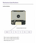 FKA3 GNSS Compass Module With Upgraded 10th Gen Chip and Integrated Magnetic Compass for FPV Fixed Wing Drones interface diagram