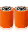 Heavy Duty Load Wheel For Toyota 8HBW23 Electric Pallet Jack Lift Truck, orange durable rubber, replacement part.