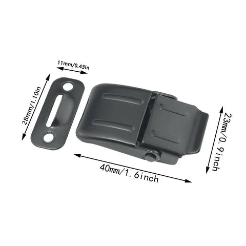 Top Shelf Concealed Toggle Latches 4 Pack Stainless Steel Press To Close Box Locks Rust Proof Toolchest Fasteners With Screws For Cabinets No Sweat Install And Built Tough, 40mm latch with mounting plate.