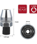 Damaged Bolt And Stud Extractor Tool For Removing One Quarter Inch To One Half Inch Studs With Grips And Adjustable Three Jaw Design