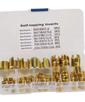 50 Piece Slotted Self Tapping Screw Thread Repair Kit Made From Tough Carbon Steel For Bold Auto And Bike Fix It Yourself Gear That Gets The Job Done Fast, box of brass inserts