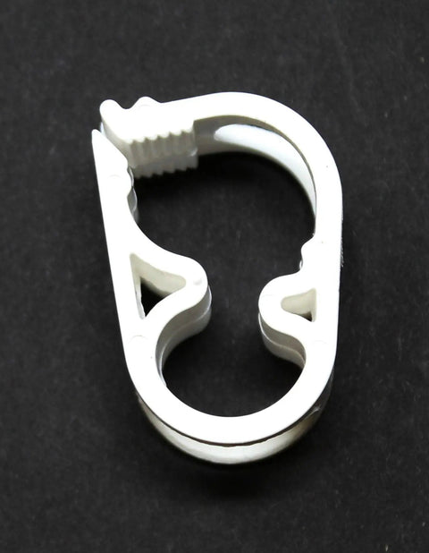 Seven Sixteenth Inch Tubing Siphon Hose Shut Off Pinch Clamp With Seven Position Ratcheted Flow Control shown from top view