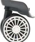 LKTCDGU Suitcase casters, Castor Wheels Castors, swivel design luggage wheel, black and silver 360-degree rotation.