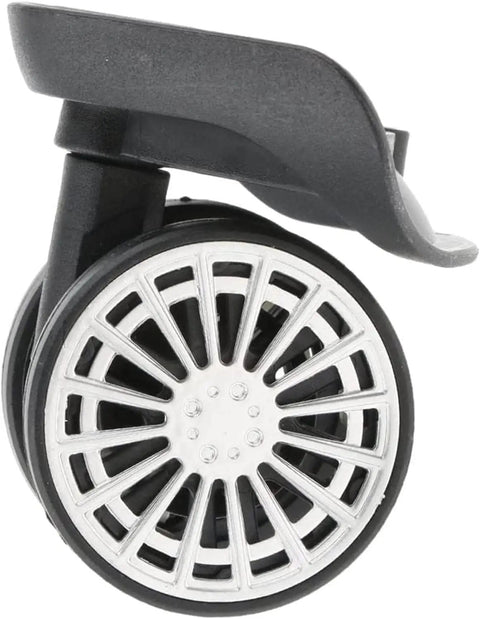 LKTCDGU Suitcase casters, Castor Wheels Castors, swivel design luggage wheel, black and silver 360-degree rotation.