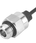 Close-up of the High Precision Pressure Sensor Transducer For Water Oil Fuel And Air, 1/8 Inch NPT Thread, Stainless Steel Construction, Analog Output, 100 PSI