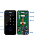All In One Door Entry Security Kit With Waterproof Fingerprint And RFID Keypad panel with circuit board components.