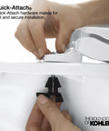 Installing Cachet Nightlight Q3 PB Toilet Seat With No Slam Quiet Close Round White Grip Tight Bumpers using quick-release hinges