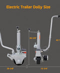 Heavy Duty Electric Trailer Dolly With 5000 Lbs Tow Capacity, Powerful 350W Motor Jockey Wheel size dimensions showing 26-3/8 inches and 42-1/2 inches.