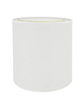 Transitional Drum Lamp Shade With Spider Construction, Beige Linen, 14 Top x 15 Bottom x 15 Height, Off White Cylinder Style