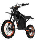 Next Level Electric Dirt Bike And Off Road Mini Ebike in black and orange with rugged tires for epic trails.