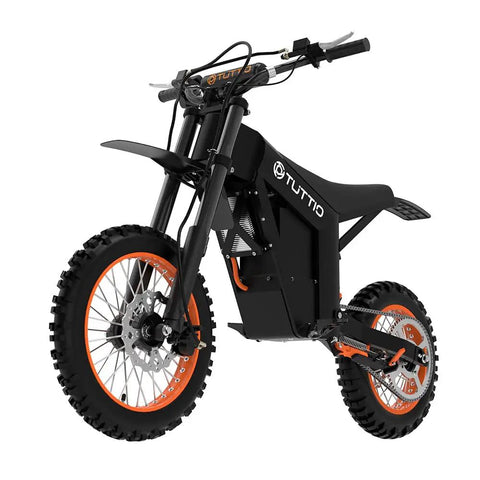 Next Level Electric Dirt Bike And Off Road Mini Ebike in black and orange with rugged tires for epic trails.