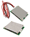 Beefy 4S 100A 12V BMS Protection Board With Smooth Cell Balancing For LiFePO4 Battery Banks, angled view with wires.