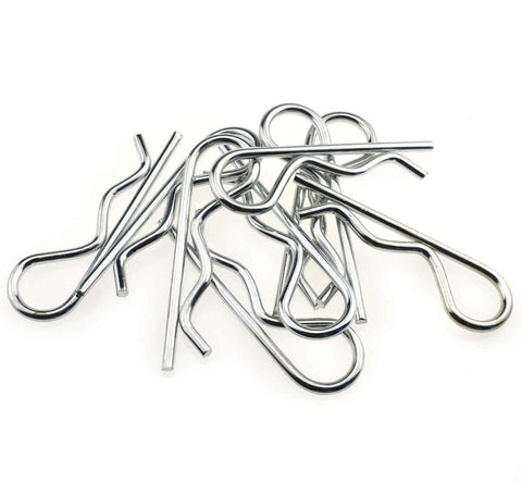 20 Pcs Cotter Pins And R Clips Set, Heavy Duty Zinc Plated Hairpin Assortment For Hitch Pin Locks, Trailer Hitch, Lawn Mowers, Trucks, M2.5 X 55mm