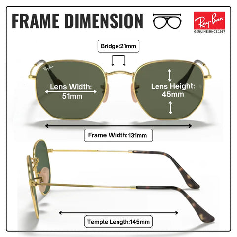 RB3548N Square Round Dope Non-Polarized Sunglasses For Men And Women With G-15 Green Lens, slick frame dimensions