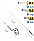 Telescoping Pressure Washer Wand With 24 Ft Reach No Ladder Needed Extension Wand Gutter Cleaner Attachment steps illustration