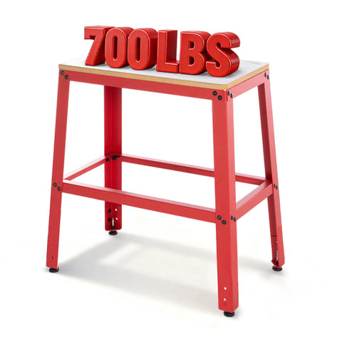 Beefy Heavy Duty Tool Stand for Planer, Drill Press, Saws and Grinders, 700 Lb Capacity, 30 Inch Work Height, vibration dampening base