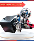Compact 12V Hydraulic Power Unit With 0.8 kW Dual Acting Pump for Car Lifts and Dump Trailers portable unit on display