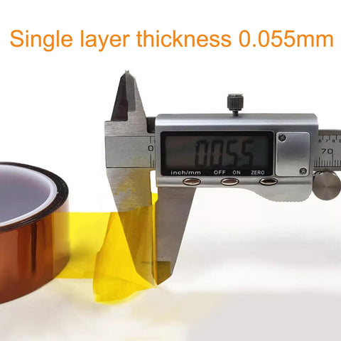 High Temp Polyimide Tape For Heat Press And Sublimation Heat Transfer Tape With Killer Heat Resistance Up To 500 Fahrenheit thickness