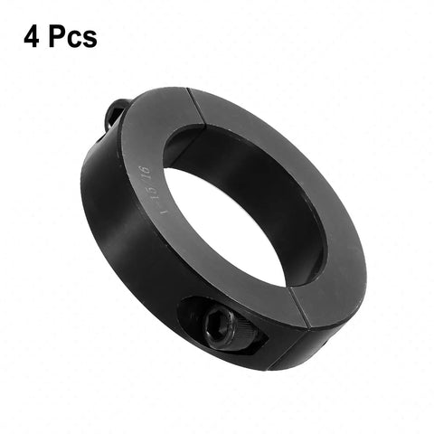4 pcs Double Split Shaft Collar For One And Fifteen Sixteenths Inch Shaft, Two Piece Clamping Collar, black oxide steel