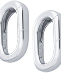 Your Go To Sterling Silver Oval Clasp Set for Jewelry Making Hypoallergenic Spring Bail Connectors for Bracelets Anklets Necklaces and Keychains Ultra Tiny 7.4mm by 11.6mm 2 Pack Perfect DIY Enhancer Clips, close-up view