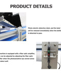 Automatic Flat Labeling Machine With Touchscreen Control And Heavy Duty Conveyor Belt Code Printer close-up of photo-electric detection system.