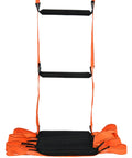 9.8 Feet Fire Escape Rope Ladder For Home Emergency Use with non-slip fiberglass steps, portable for windows and balconies.
