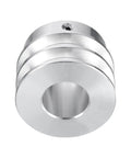 V-Type Pulley With 19mm Bore And 40mm Outer Diameter, Double Groove Aluminum Alloy Drive Wheel, front view