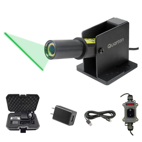 Laser Level Green Line Generator For Indoor And Outdoor Use With Large Scale Measuring And Alignment Pro Grade Heavy Duty Waterproof IP67 Type C Charging Magnetic Base Workhorse Construction Tool