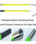 Red 1 Meter High Voltage Insulated Safety Tool For Electrical Pros And DIYers Portable Heavy Duty Insulated Rod With Heat Shrink Tubing For Maximum Shock Protection In Power Plants Factories And Auto Maintenance, U-shaped hook